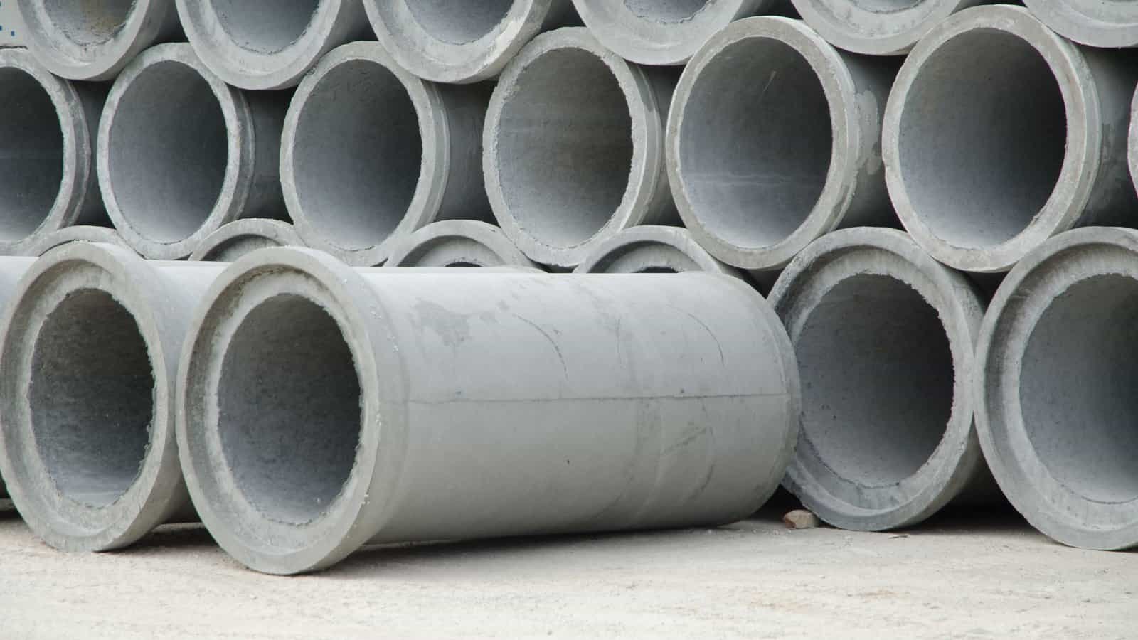 Thompson Trenchless and Hydro Jetting has concrete pipes ready for sewer pipe repairs and upcoming construction projects.