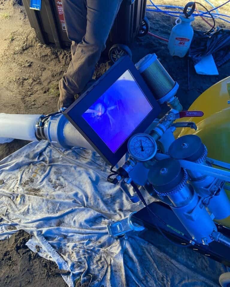 Thompson Trenchless and Hydro Jetting checks pipes using special equipment to see inside drains before fixing problems.