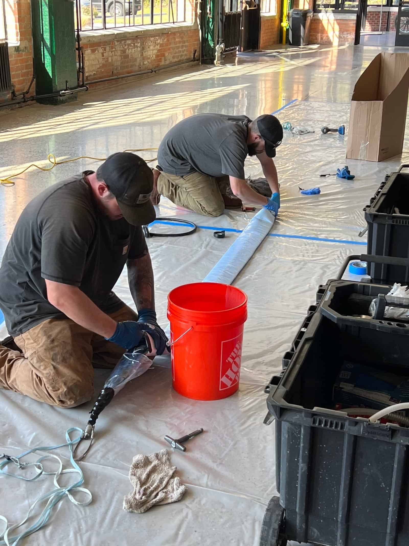 Thompson Trenchless and Hydro Jetting workers show how safe, modern pipe cleaning makes repairs easier and cleaner.