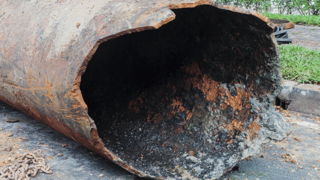 Thompson Trenchless and Hydro Jetting shows why pipe repair is needed when old pipes become damaged and unsafe.