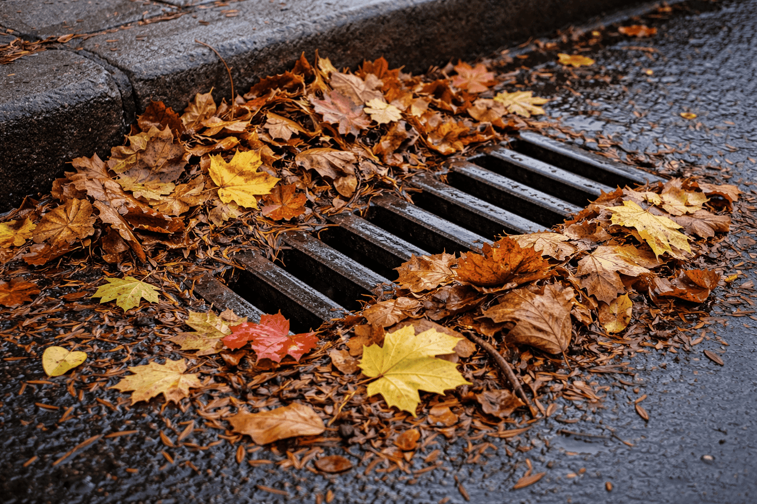 Keeping drains clear is important in fall. Thompson Trenchless and Hydro Jetting can help prevent clogs year-round.