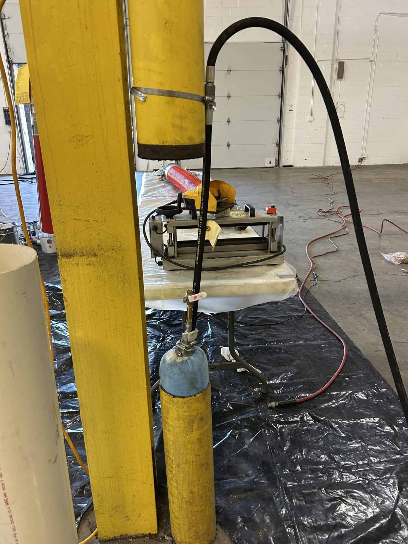 Thompson Trenchless and Hydro Jetting uses special equipment for pipe checks, showing a safe and organized work area.