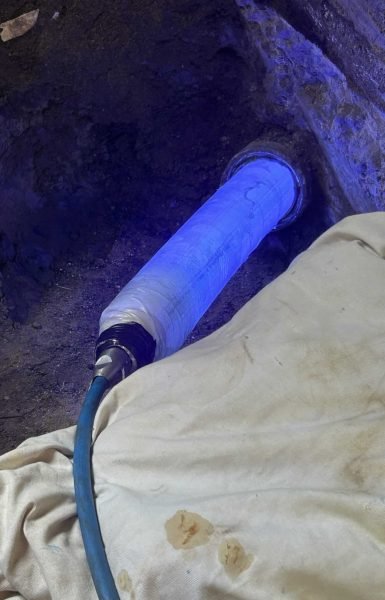 Thompson Trenchless and Hydro Jetting safely cleans tough pipe blockages using advanced water jetting technology.