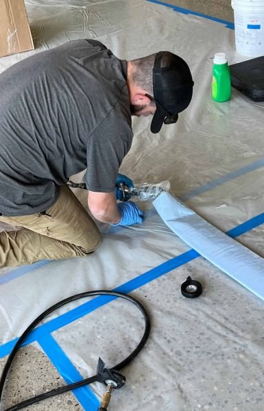 Thompson Trenchless and Hydro Jetting prepares equipment to fix or inspect pipes in a safe, clean work area.