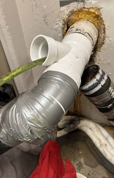 This image shows a home pipe issue that Thompson Trenchless and Hydro Jetting can fix safely and professionally.
